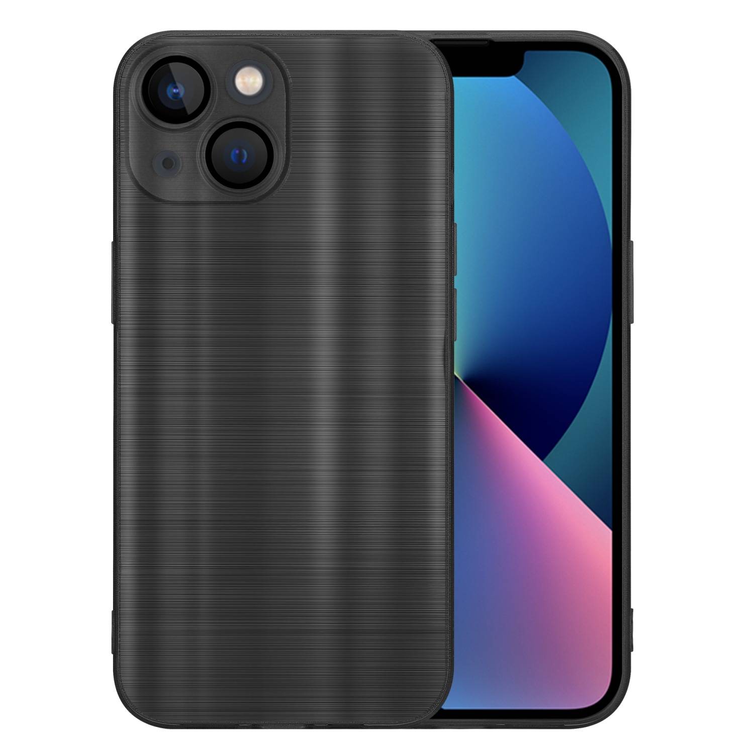Cadorabo Hülle für Apple iPhone 14 Schutz Hülle in Schwarz Handyhülle TPU Silikon Etui Case