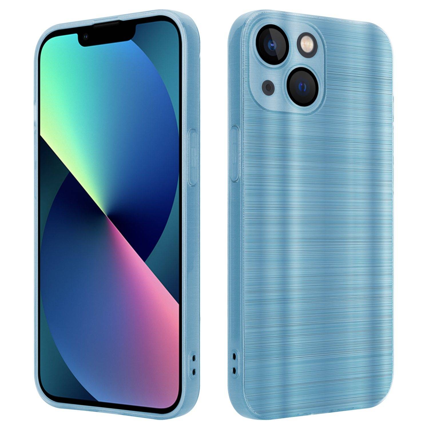 Cadorabo Hülle für Apple iPhone 14 PLUS Schutz Hülle in Türkis Handyhülle TPU Silikon Etui Case