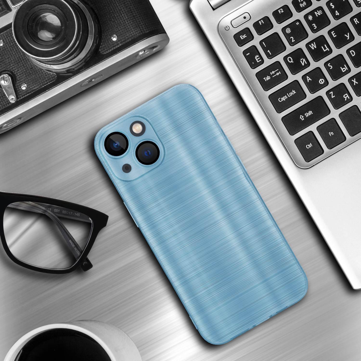 Cadorabo Hülle für Apple iPhone 14 PLUS Schutz Hülle in Türkis Handyhülle TPU Silikon Etui Case
