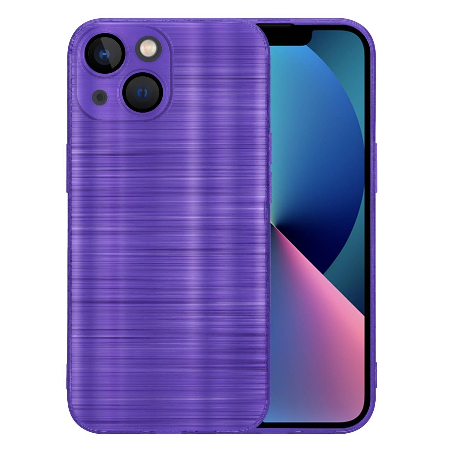 Cadorabo Hülle für Apple iPhone 14 PLUS Schutz Hülle in Lila Handyhülle TPU Silikon Etui Case