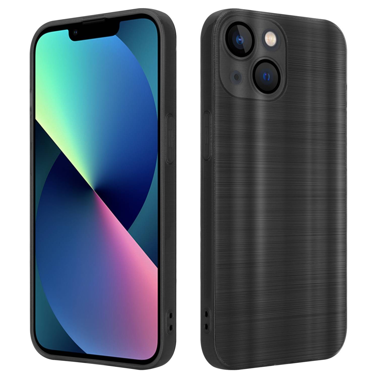 Cadorabo Hülle für Apple iPhone 14 PLUS Schutz Hülle in Schwarz Handyhülle TPU Silikon Etui Case