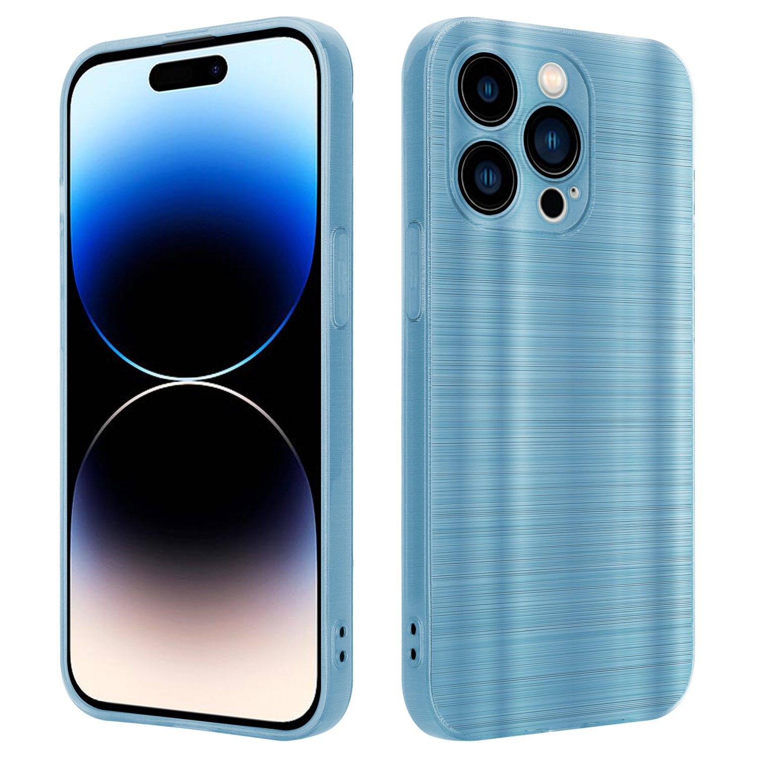 Cadorabo Hülle für Apple iPhone 14 PRO Schutz Hülle in Türkis Handyhülle TPU Silikon Etui Case