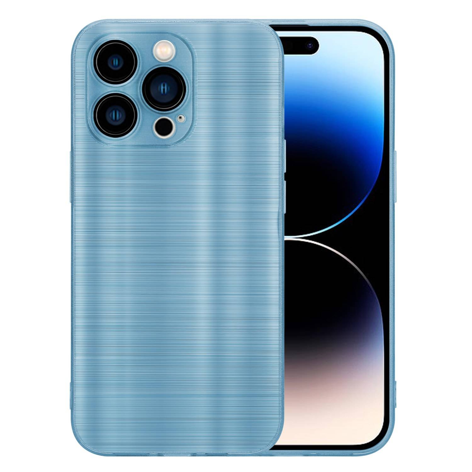 Cadorabo Hülle für Apple iPhone 14 PRO Schutz Hülle in Türkis Handyhülle TPU Silikon Etui Case