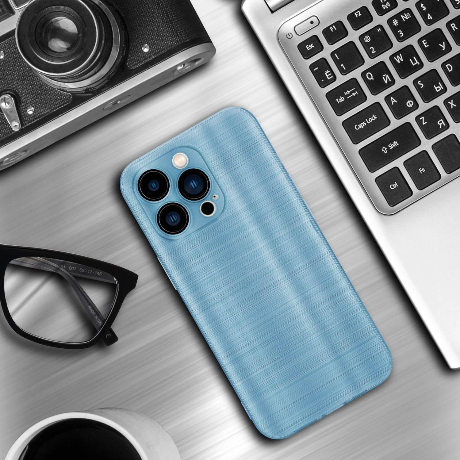 Cadorabo Hülle für Apple iPhone 14 PRO MAX Schutz Hülle in Türkis Handyhülle TPU Silikon Etui Case