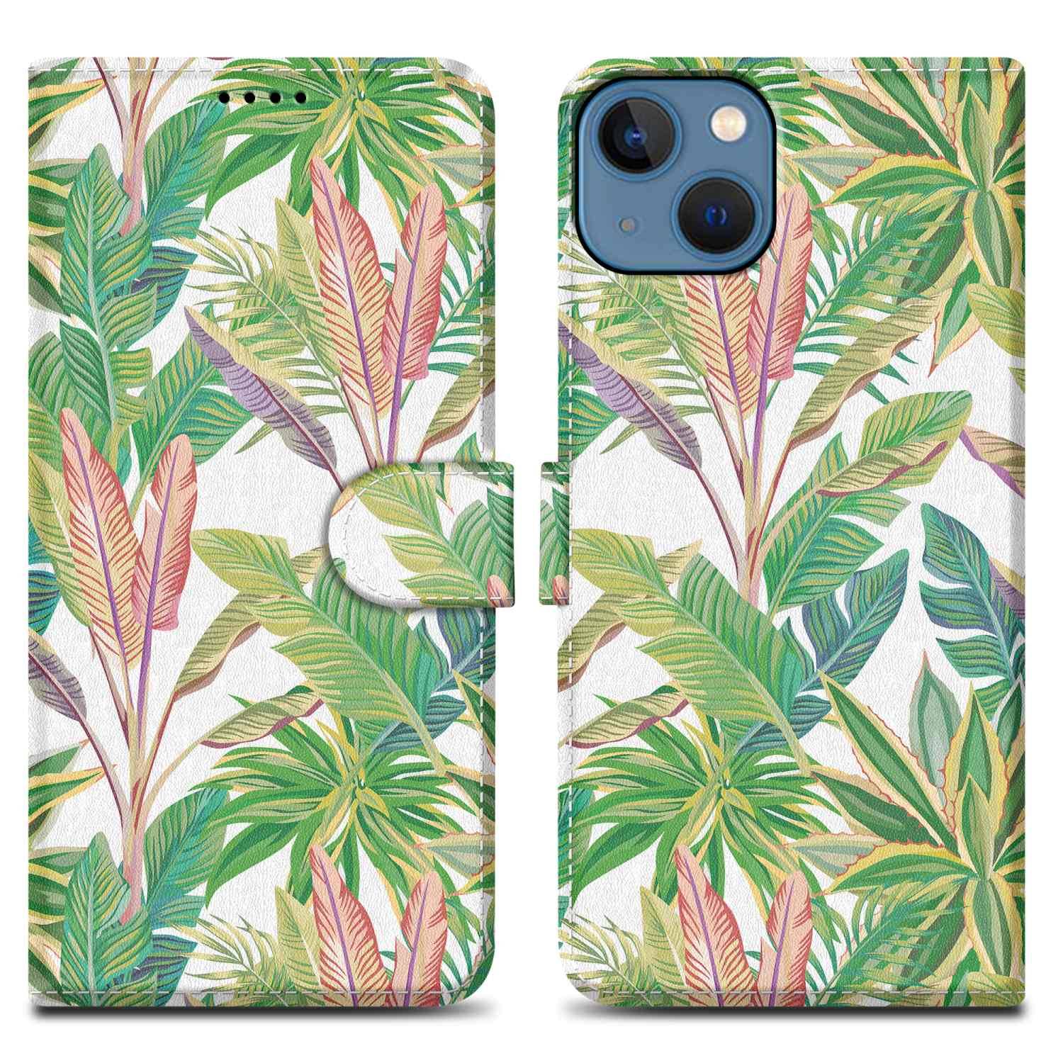 Cadorabo Schutzhülle für Apple iPhone 14 Hülle Design Grün Handyhülle Schutzhülle Etui Magnetisch Case Cover