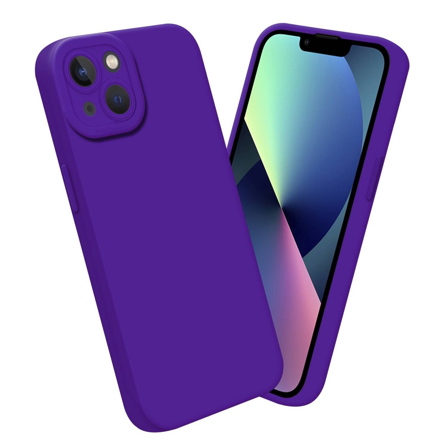 Cadorabo Hülle für Apple iPhone 14 Schutz Hülle in Lila TPU Silikon Etui Case Handyhülle