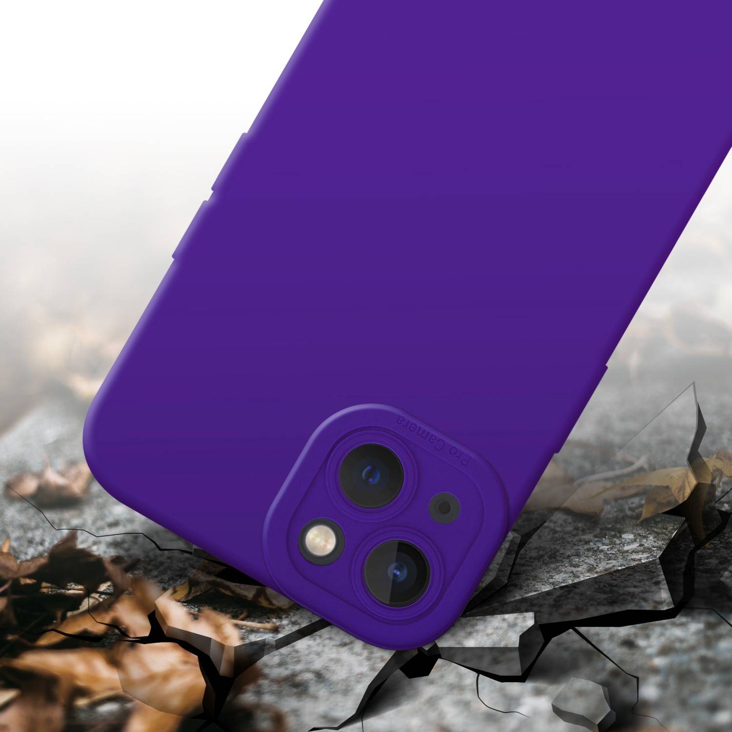 Cadorabo Hülle für Apple iPhone 14 Schutz Hülle in Lila TPU Silikon Etui Case Handyhülle