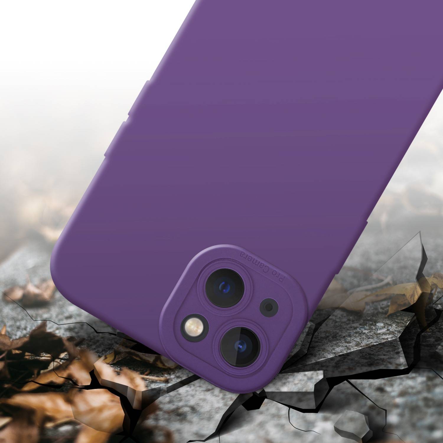 Cadorabo Hülle für Apple iPhone 14 Schutz Hülle in Lila TPU Silikon Etui Case Handyhülle