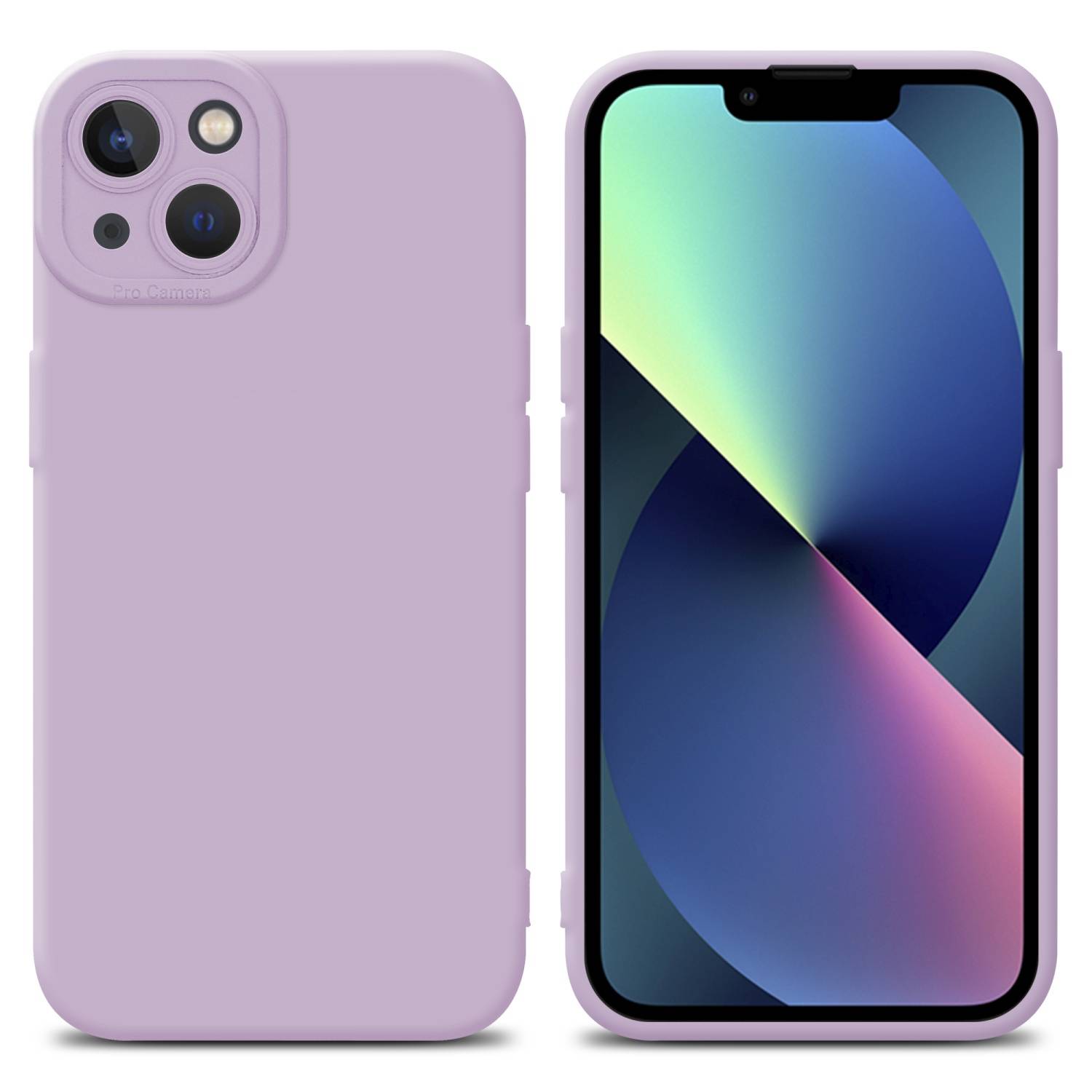 Cadorabo Hülle für Apple iPhone 14 Schutz Hülle in Rosa TPU Silikon Etui Case Handyhülle