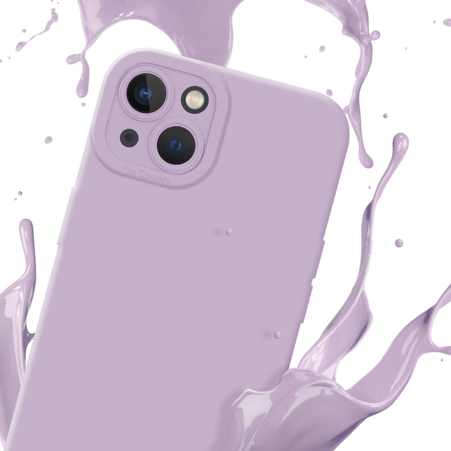 Cadorabo Hülle für Apple iPhone 14 Schutz Hülle in Rosa TPU Silikon Etui Case Handyhülle