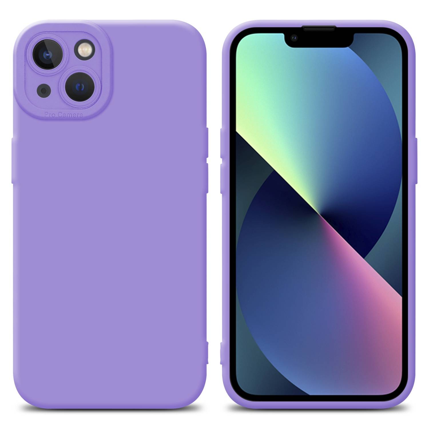 Cadorabo Hülle für Apple iPhone 14 Schutz Hülle in Lila TPU Silikon Etui Case Handyhülle