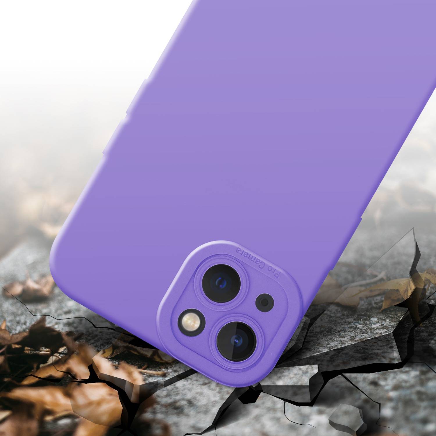 Cadorabo Hülle für Apple iPhone 14 Schutz Hülle in Lila TPU Silikon Etui Case Handyhülle