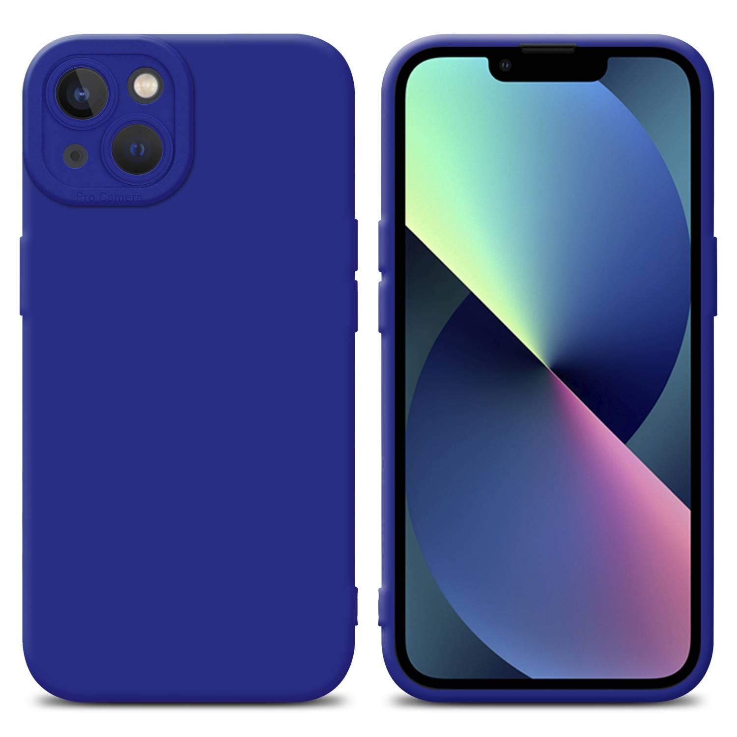 Cadorabo Hülle für Apple iPhone 14 Schutz Hülle in Blau TPU Silikon Etui Case Handyhülle