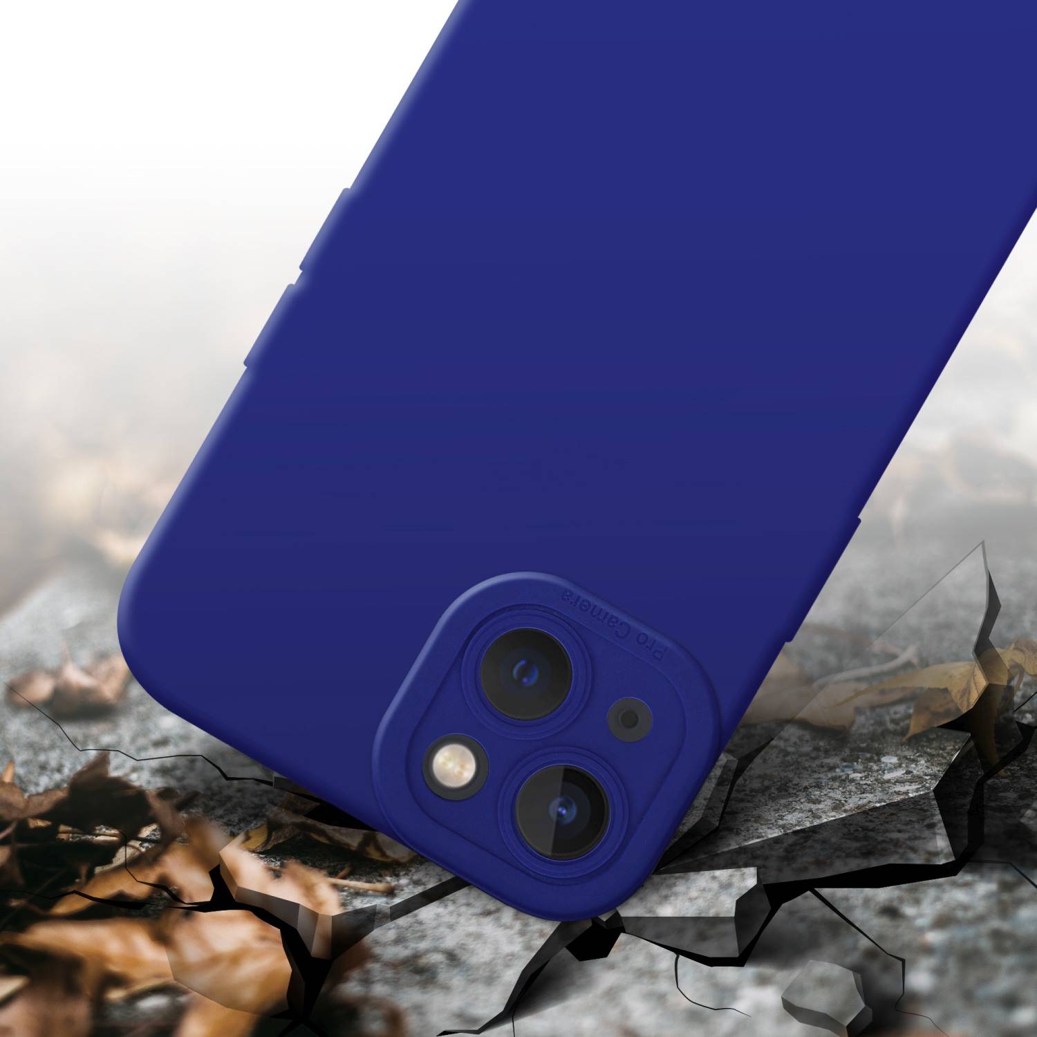 Cadorabo Hülle für Apple iPhone 14 Schutz Hülle in Blau TPU Silikon Etui Case Handyhülle