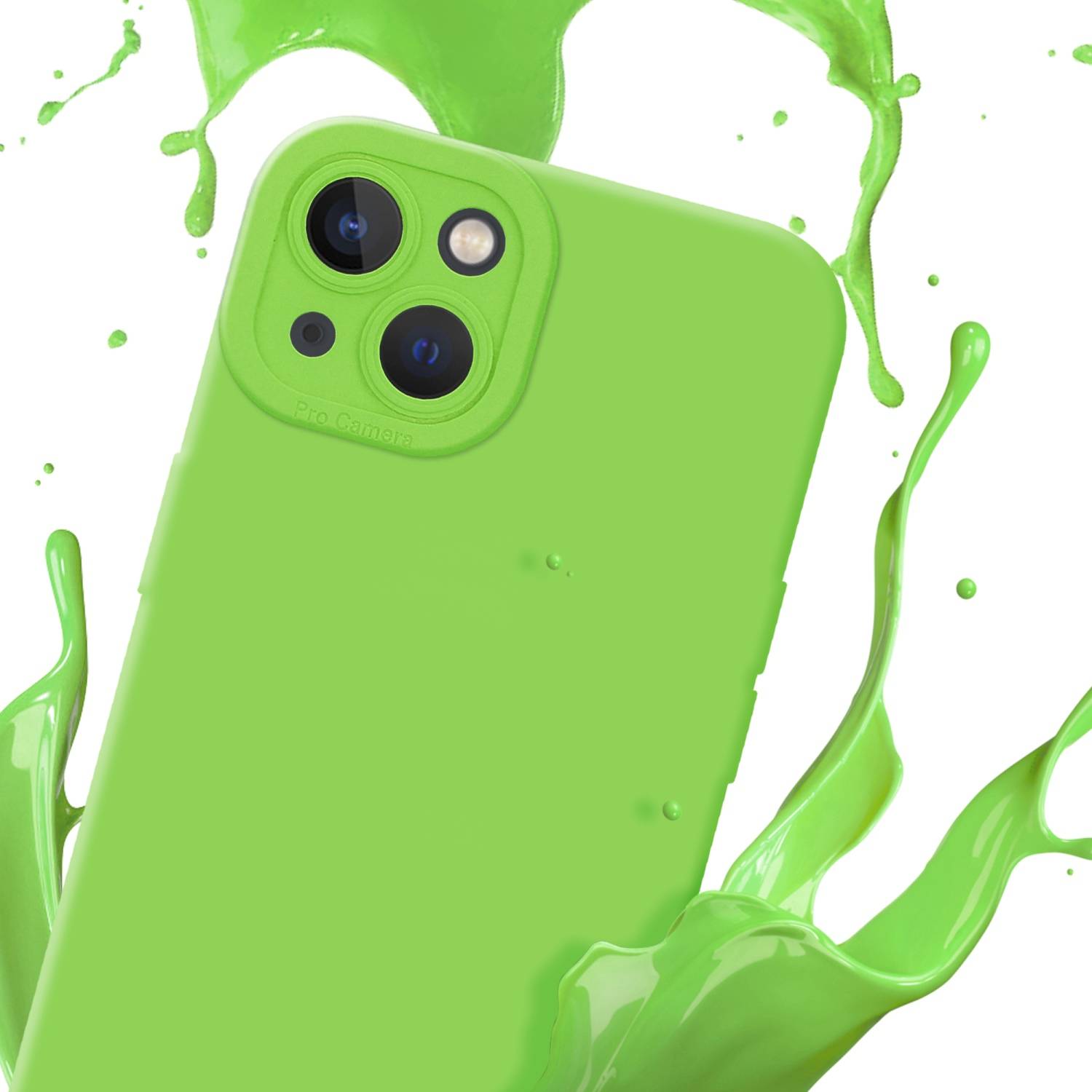 Cadorabo Hülle für Apple iPhone 14 PLUS Schutz Hülle in Grün TPU Silikon Etui Case Handyhülle