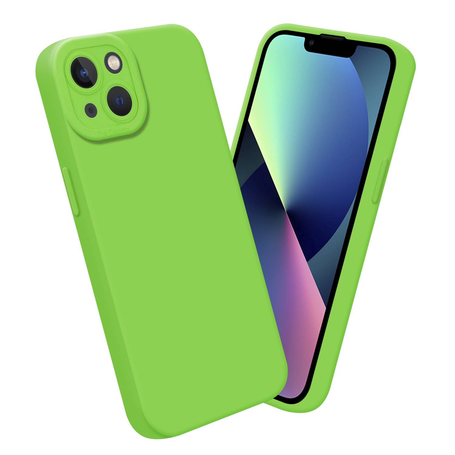Cadorabo Hülle für Apple iPhone 14 PLUS Schutz Hülle in Grün TPU Silikon Etui Case Handyhülle