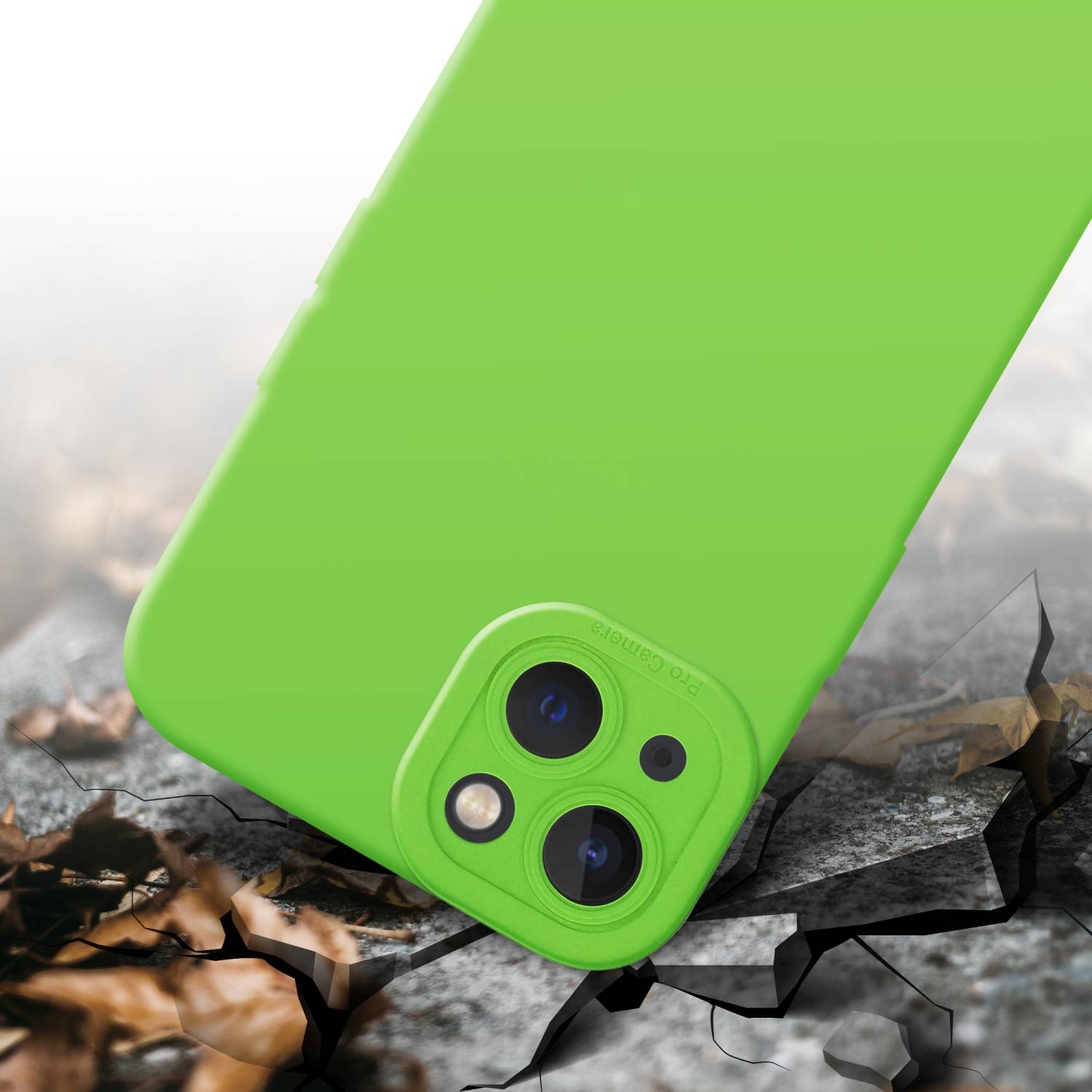Cadorabo Hülle für Apple iPhone 14 PLUS Schutz Hülle in Grün TPU Silikon Etui Case Handyhülle