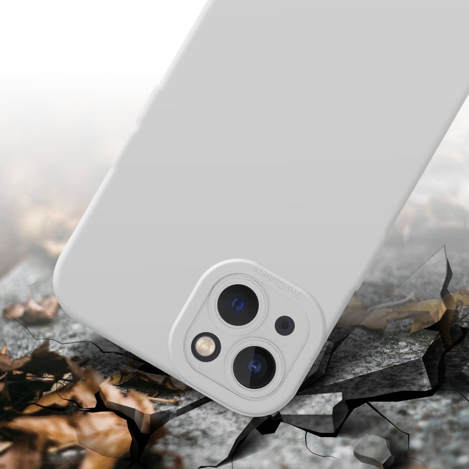 Cadorabo Hülle für Apple iPhone 14 PLUS Schutz Hülle in Weiß TPU Silikon Etui Case Handyhülle
