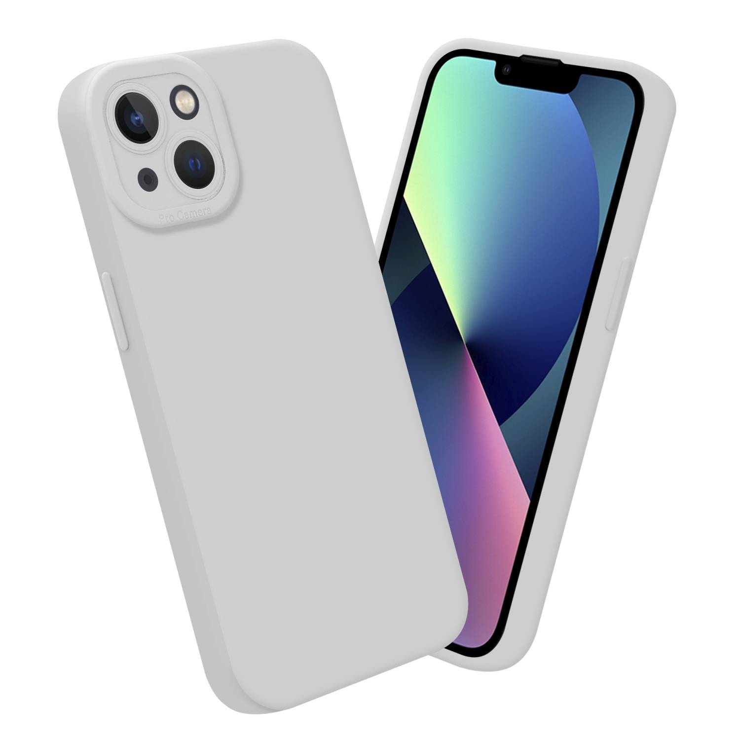 Cadorabo Hülle für Apple iPhone 14 PLUS Schutz Hülle in Weiß TPU Silikon Etui Case Handyhülle