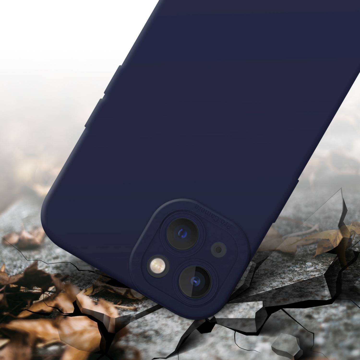 Cadorabo Hülle für Apple iPhone 14 PLUS Schutz Hülle in Blau TPU Silikon Etui Case Handyhülle