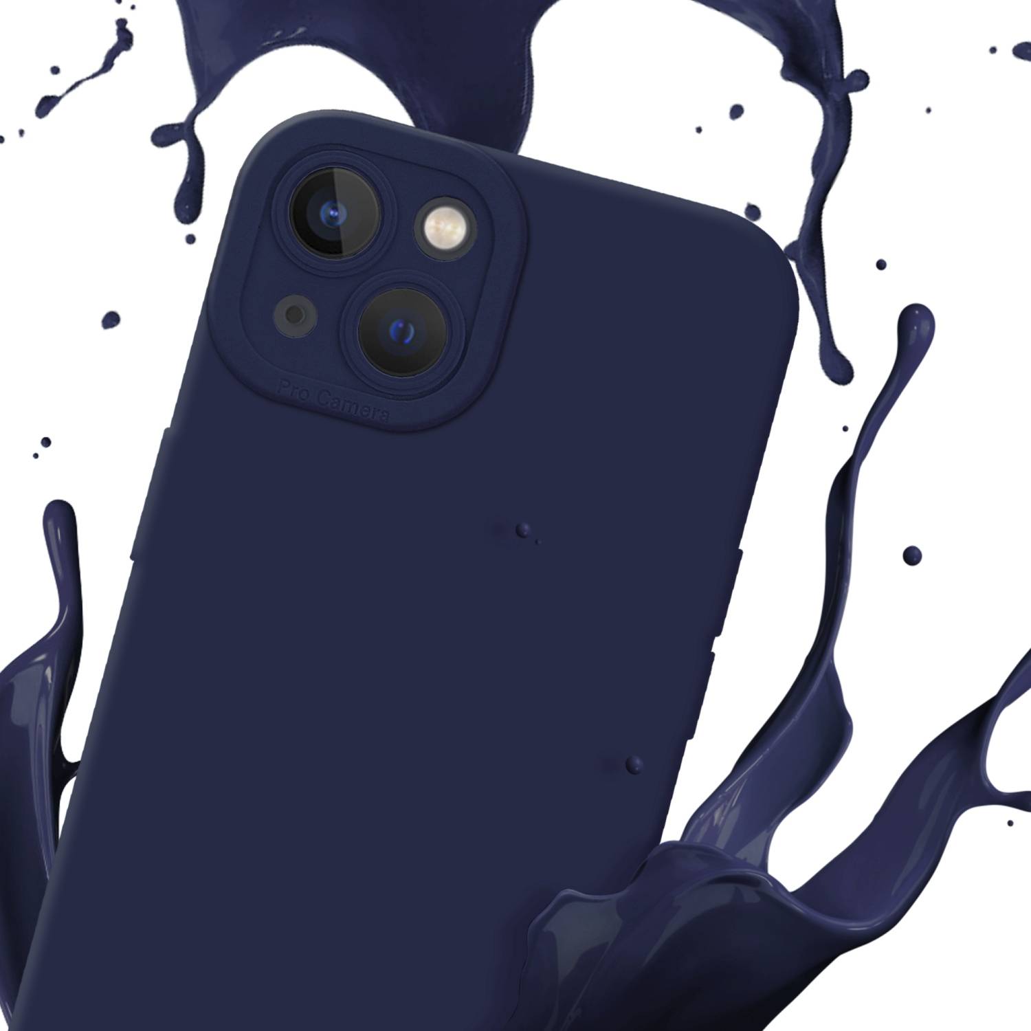 Cadorabo Hülle für Apple iPhone 14 PLUS Schutz Hülle in Blau TPU Silikon Etui Case Handyhülle