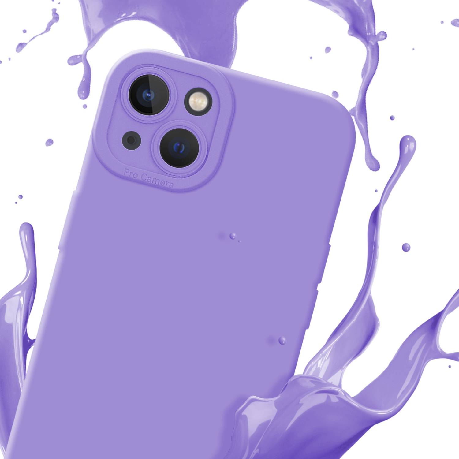 Cadorabo Hülle für Apple iPhone 14 PLUS Schutz Hülle in Lila TPU Silikon Etui Case Handyhülle