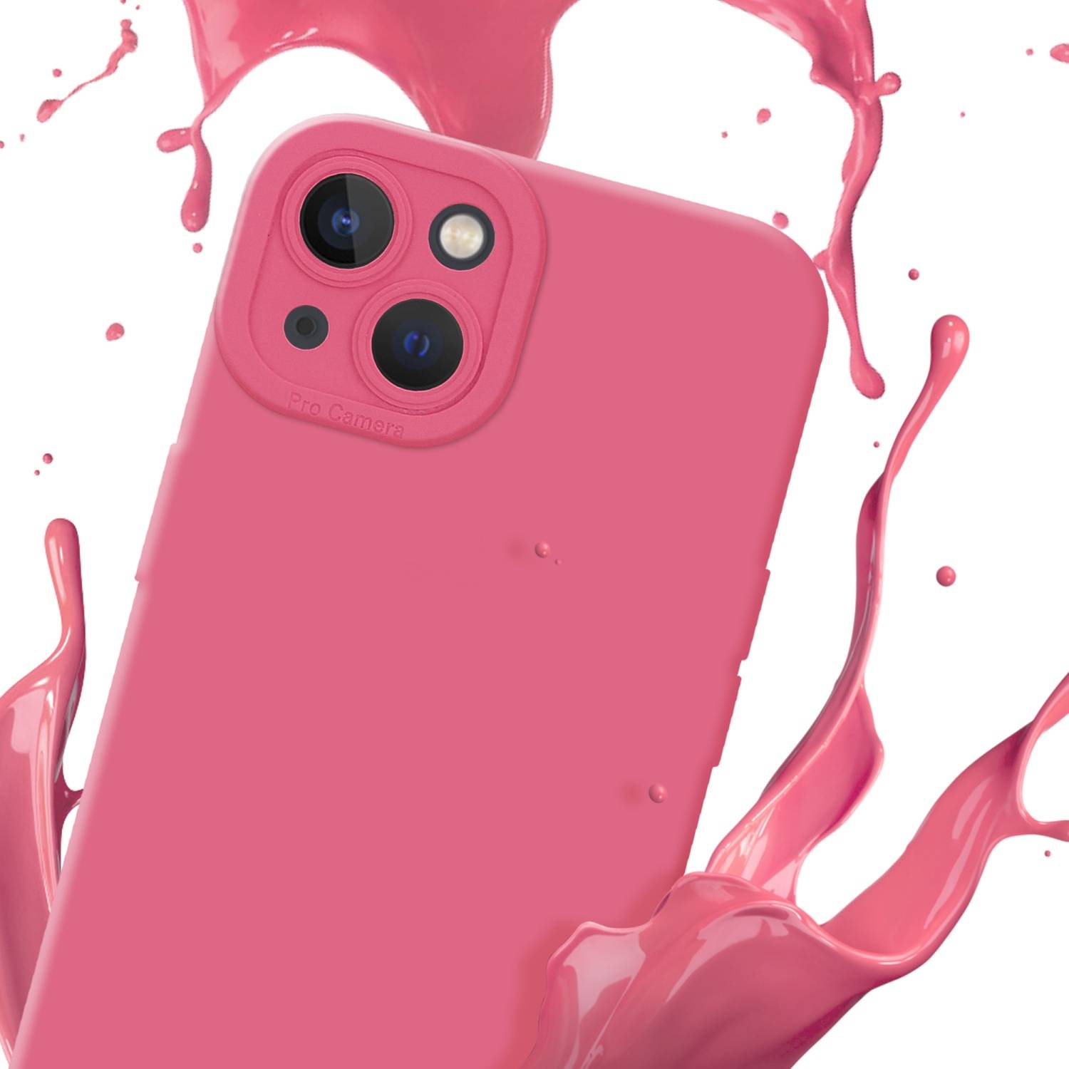 Cadorabo Hülle für Apple iPhone 14 PLUS Schutz Hülle in Rot TPU Silikon Etui Case Handyhülle