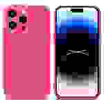 Cadorabo Hülle für Apple iPhone 14 PRO Schutz Hülle in Pink TPU Silikon Etui Case Handyhülle