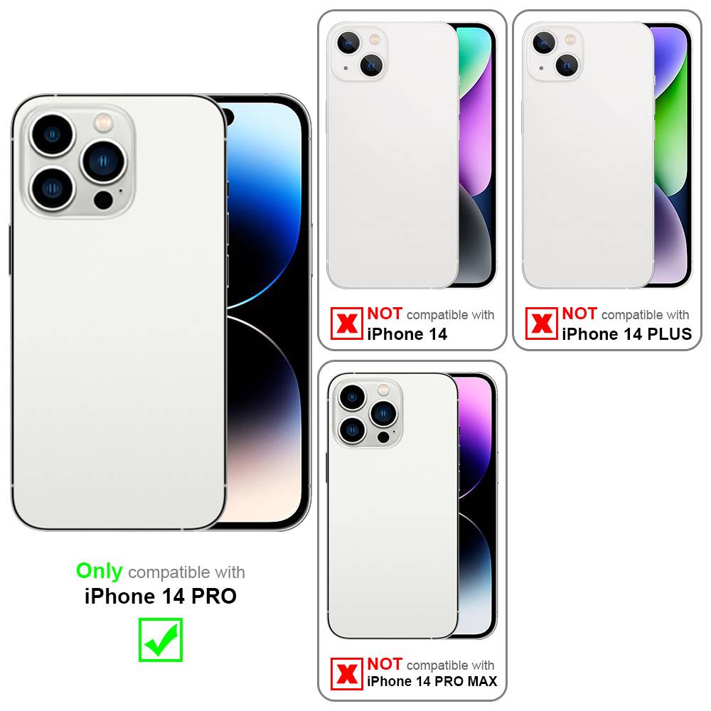 Cadorabo Hülle für Apple iPhone 14 PRO Schutz Hülle in Braun TPU Silikon Etui Case Handyhülle