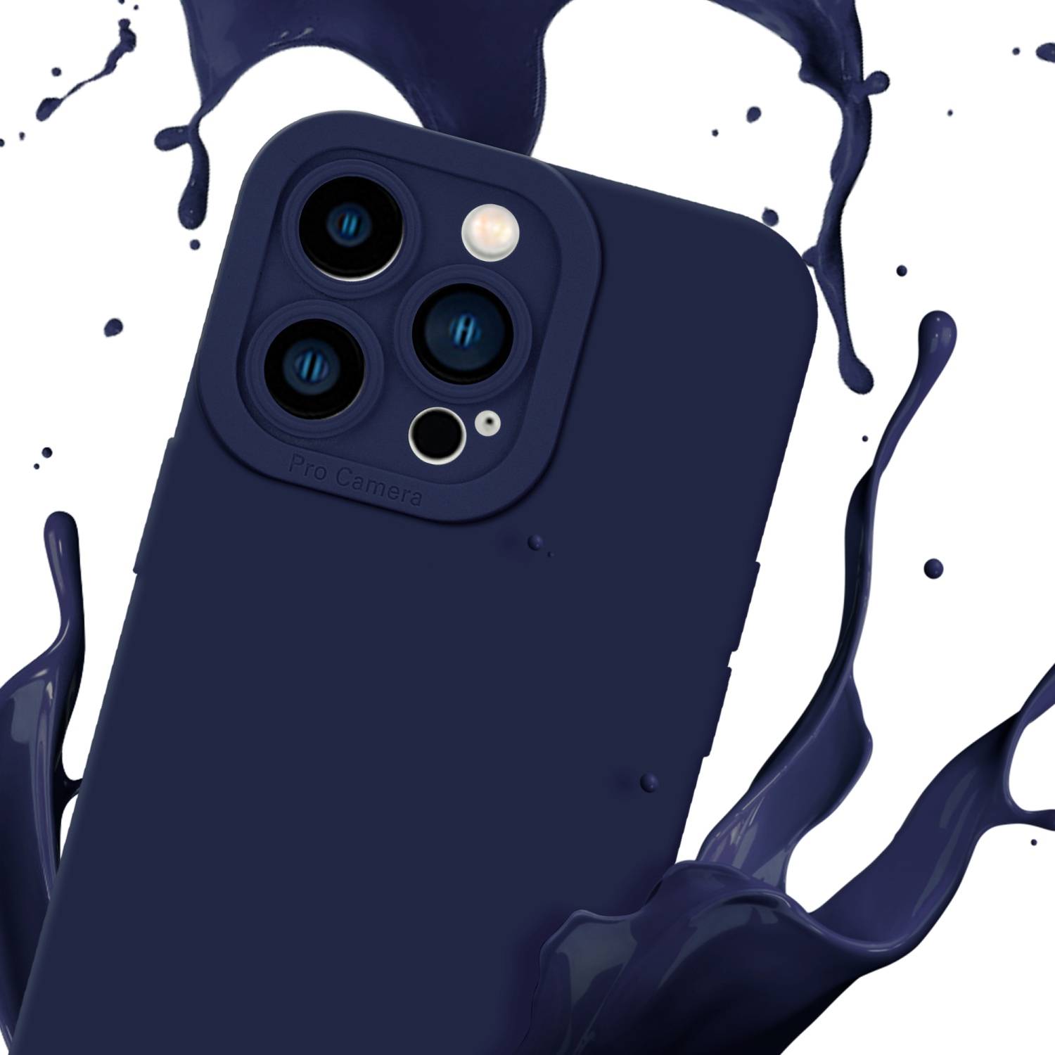 Cadorabo Hülle für Apple iPhone 14 PRO MAX Schutz Hülle in Blau TPU Silikon Etui Case Handyhülle
