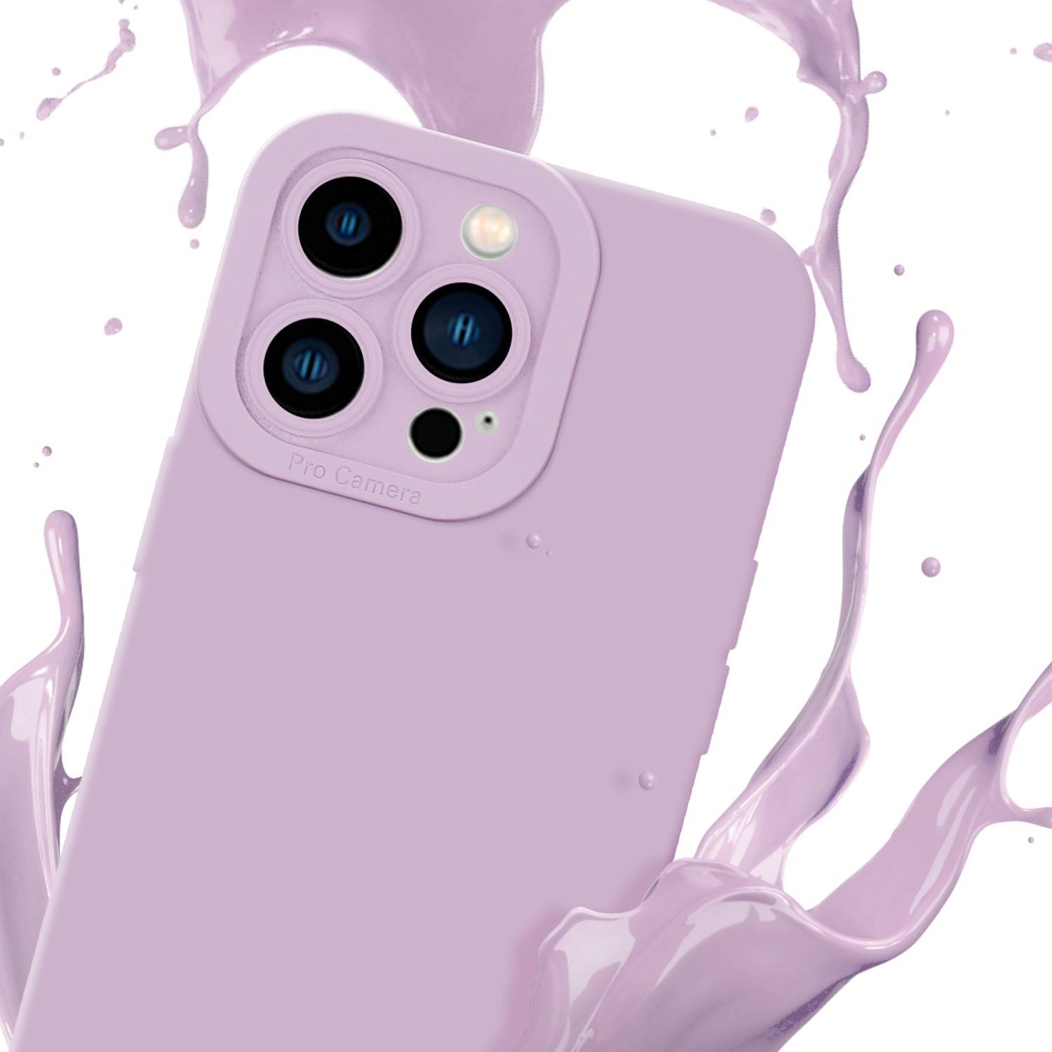 Cadorabo Hülle für Apple iPhone 14 PRO MAX Schutz Hülle in Rosa TPU Silikon Etui Case Handyhülle