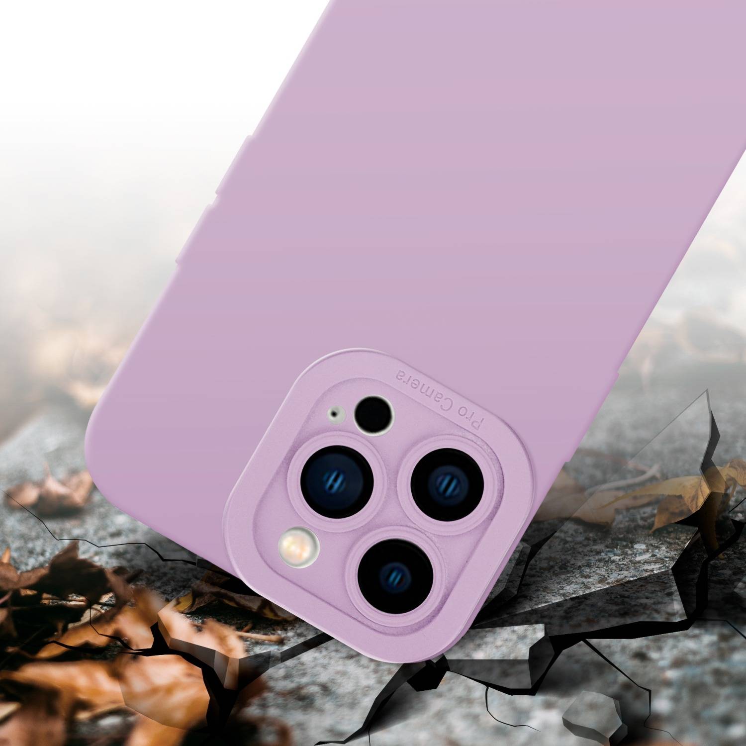 Cadorabo Hülle für Apple iPhone 14 PRO MAX Schutz Hülle in Rosa TPU Silikon Etui Case Handyhülle