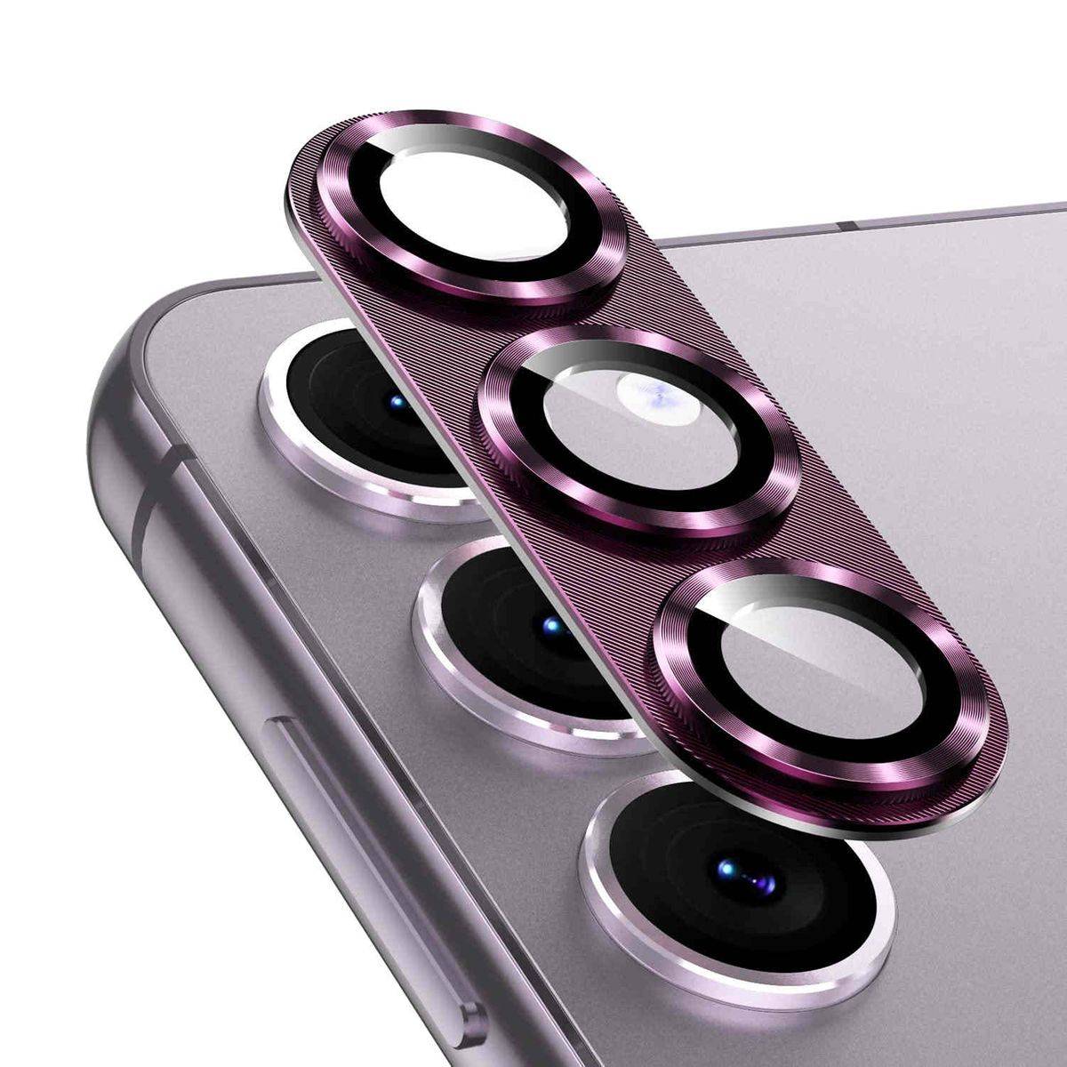 Für Samsung Galaxy S23 / S23 Plus Back Kamera Aluminiumlegierung Schutz H9 Hart Glas Cover Lila Neu