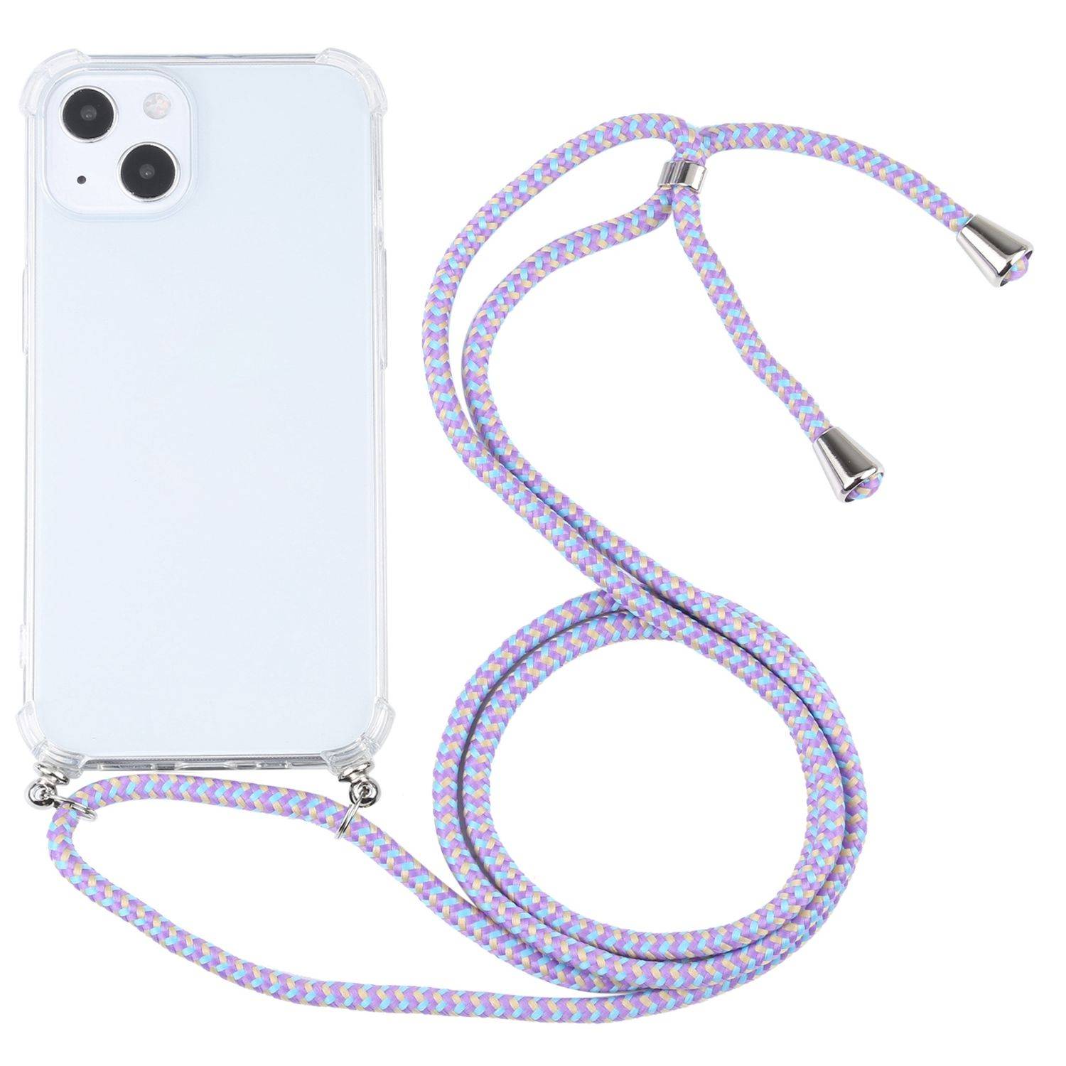 Hülle kompatibel mit Apple iPhone 13 mini Kunststoff Handykette Cover - Case Handyhülle Violett