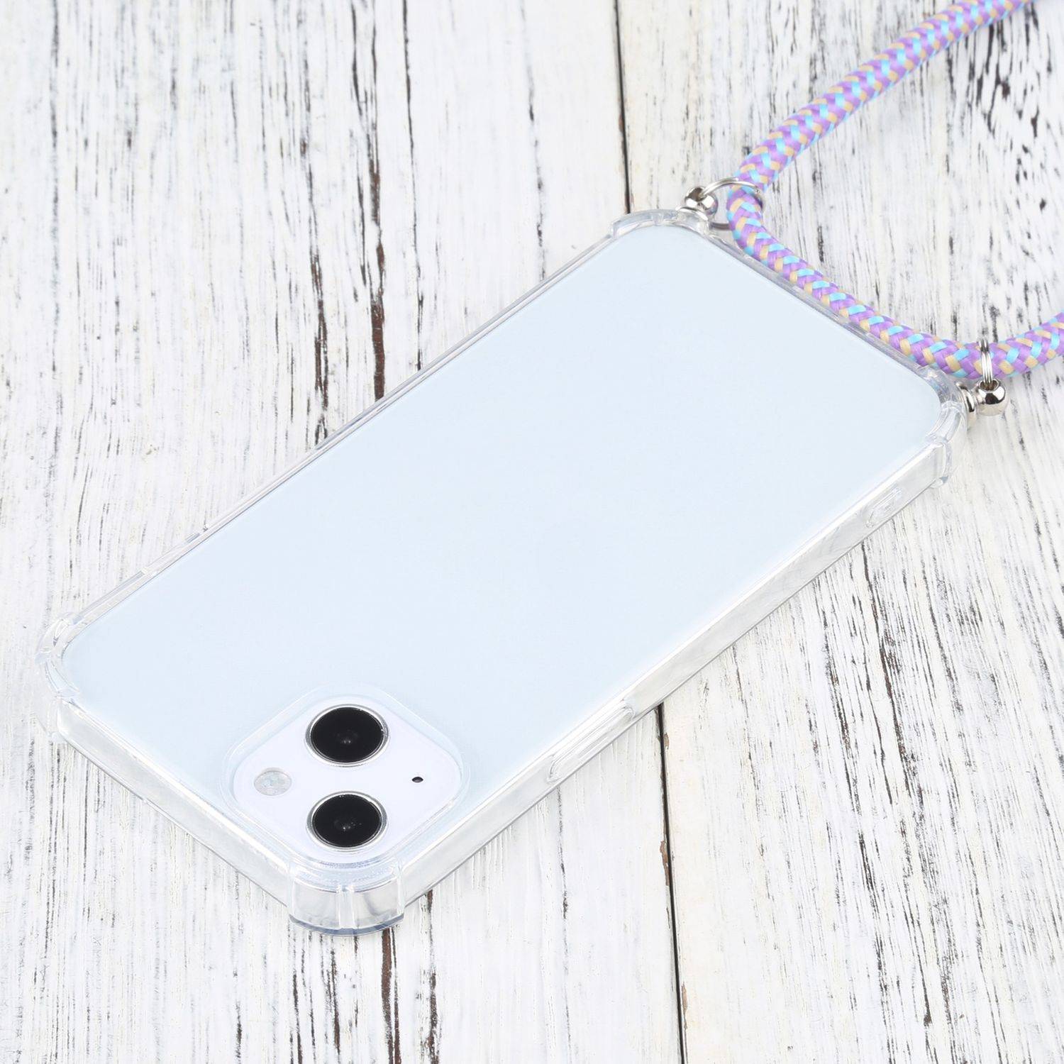 Hülle kompatibel mit Apple iPhone 13 mini Kunststoff Handykette Cover - Case Handyhülle Violett