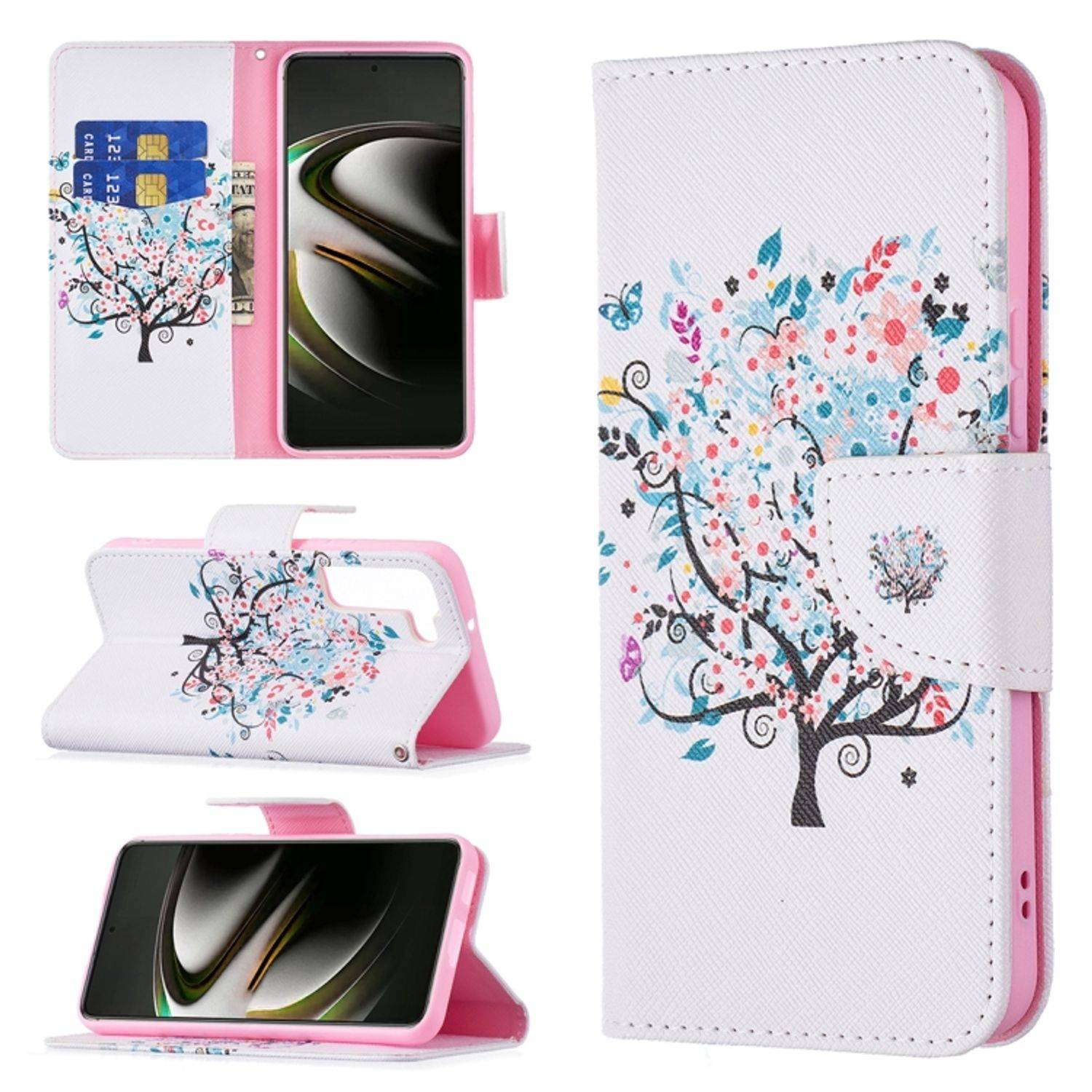 Hülle kompatibel mit Samsung Galaxy S22 5G Kunstleder Handyhülle - Handy Case Baum
