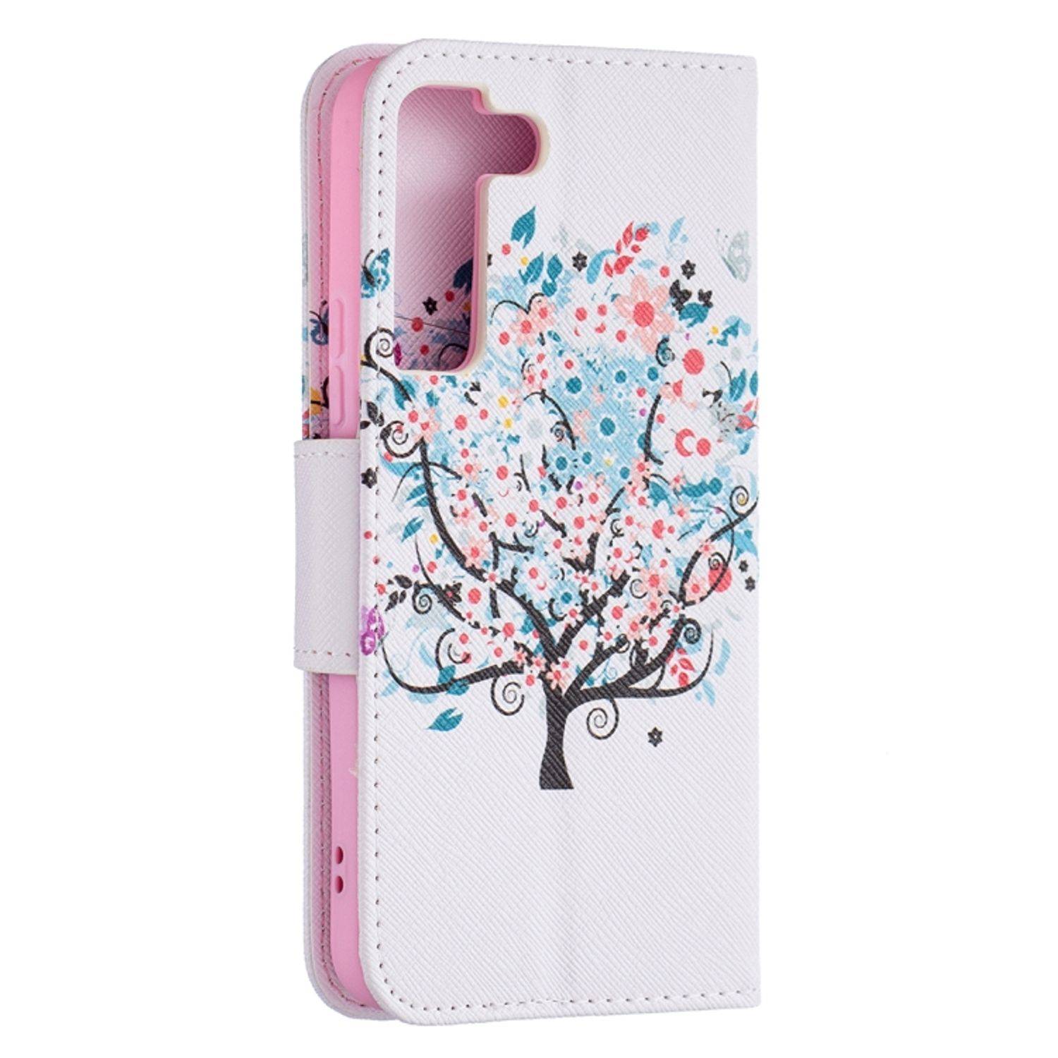 Hülle kompatibel mit Samsung Galaxy S22 5G Kunstleder Handyhülle - Handy Case Baum