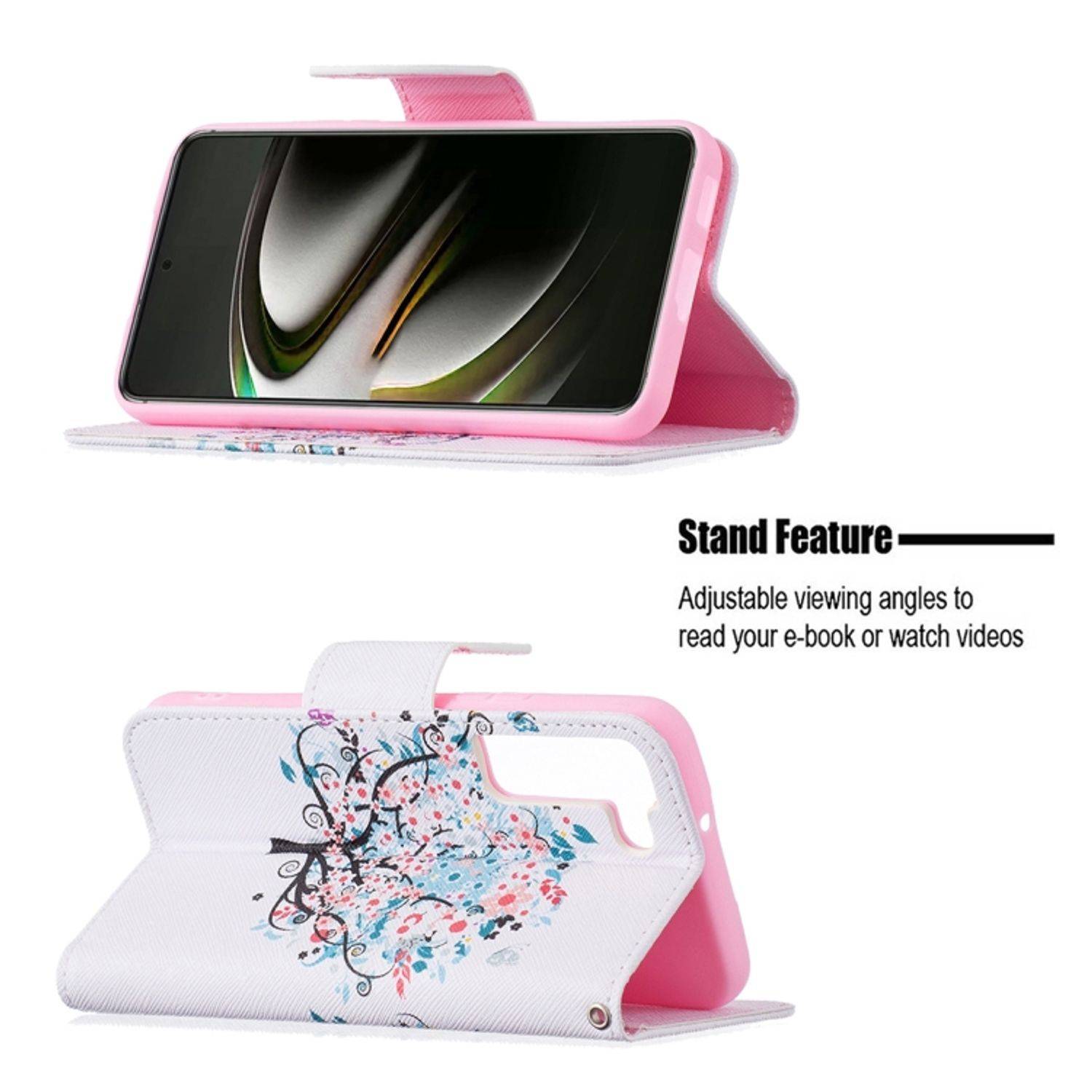 Hülle kompatibel mit Samsung Galaxy S22 5G Kunstleder Handyhülle - Handy Case Baum