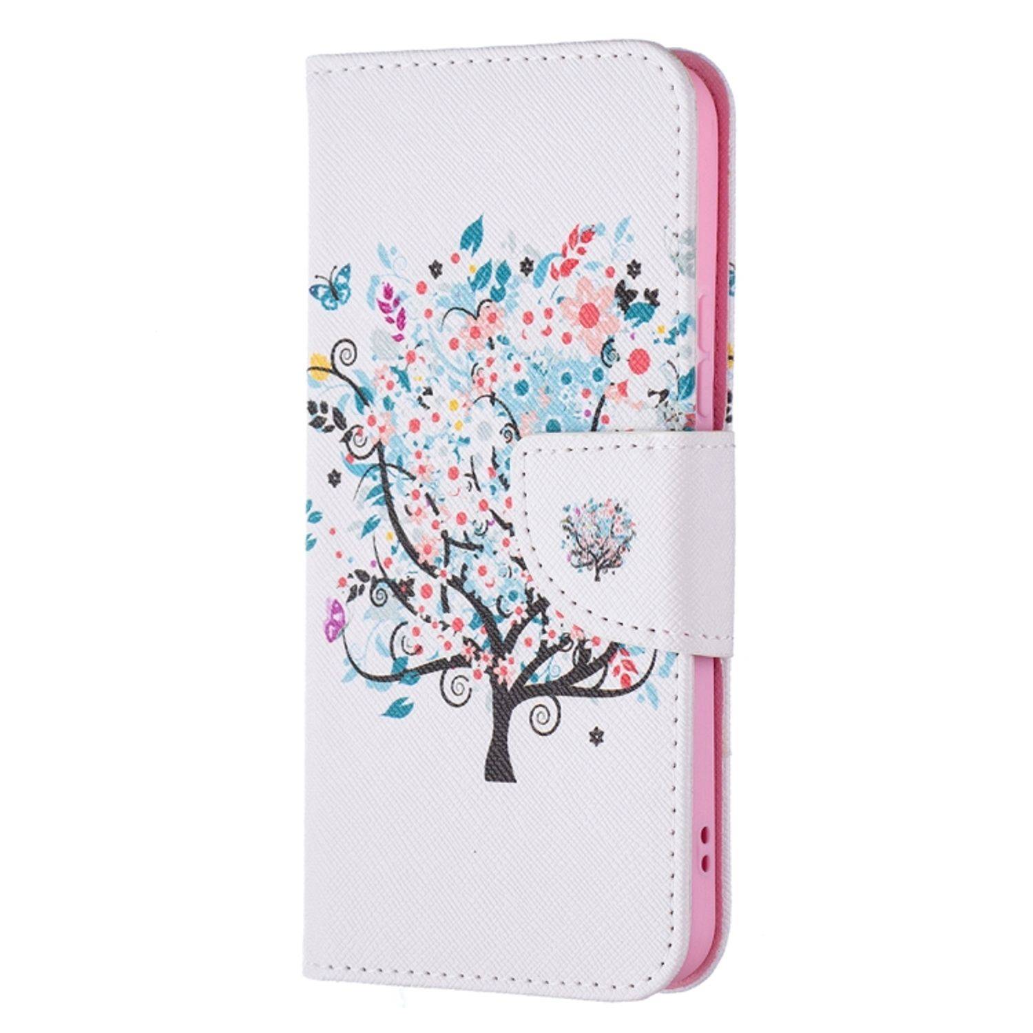 Hülle kompatibel mit Samsung Galaxy S22 5G Kunstleder Handyhülle - Handy Case Baum