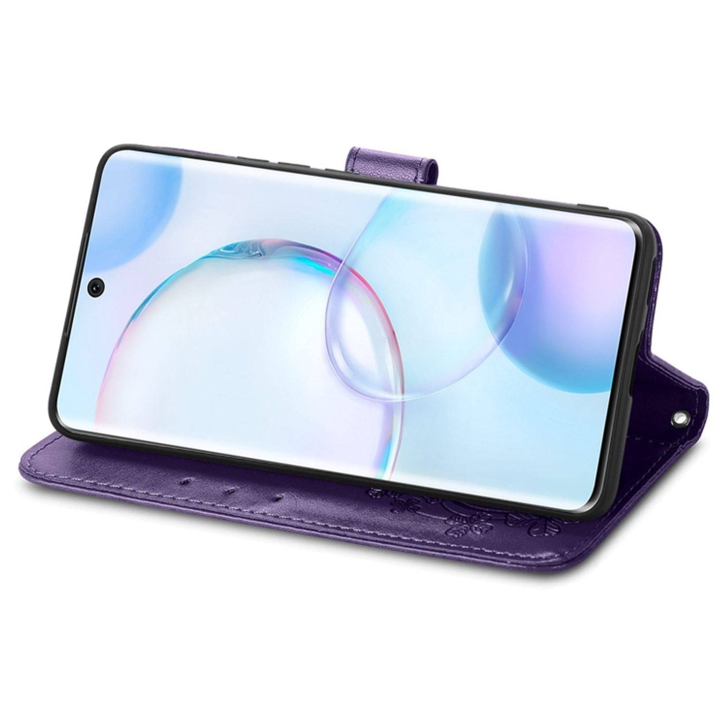 Hülle kompatibel mit Honor Honor 50 Kunstleder Handyhülle - Handy Case Violett