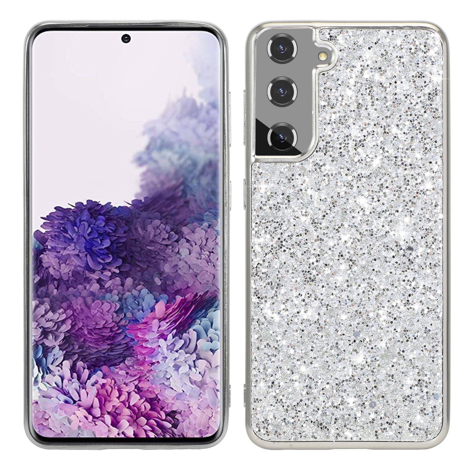 Hülle kompatibel mit Samsung Galaxy S22 Plus 5G Kunststoff Soft Handyhülle - Handy Case Silber