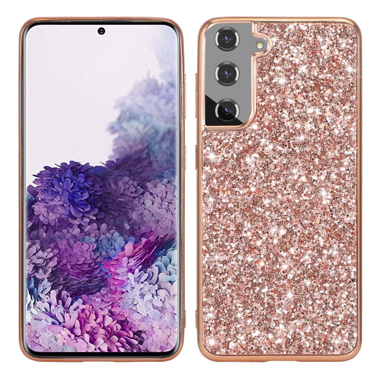 Hülle kompatibel mit Samsung Galaxy S22 Ultra 5G Kunststoff Soft Handyhülle - Handy Case Rose Gold