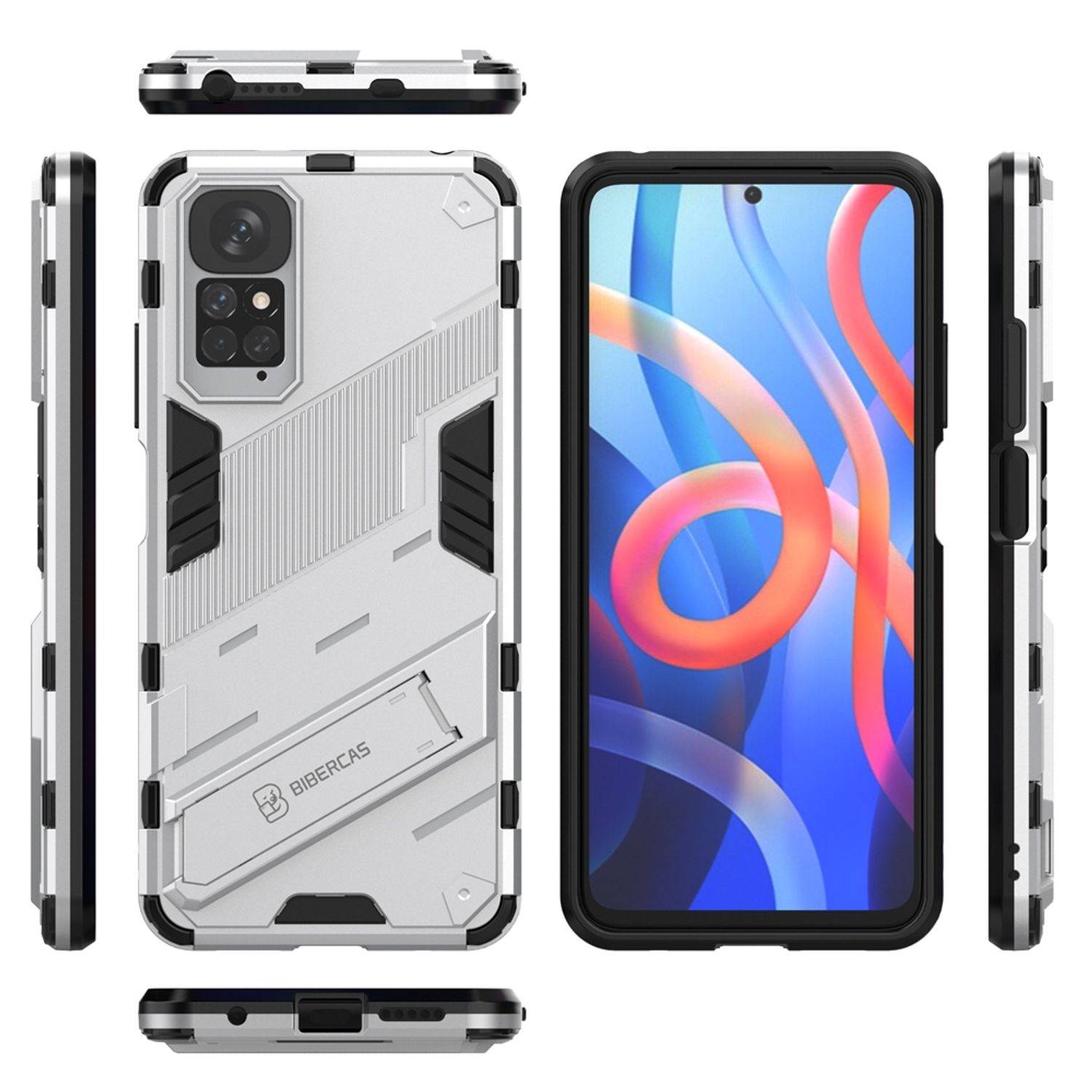 Hülle kompatibel mit Xiaomi Redmi Note 11 / Note 11S Global Kunststoff Soft Handyhülle - Handy Case Weiß