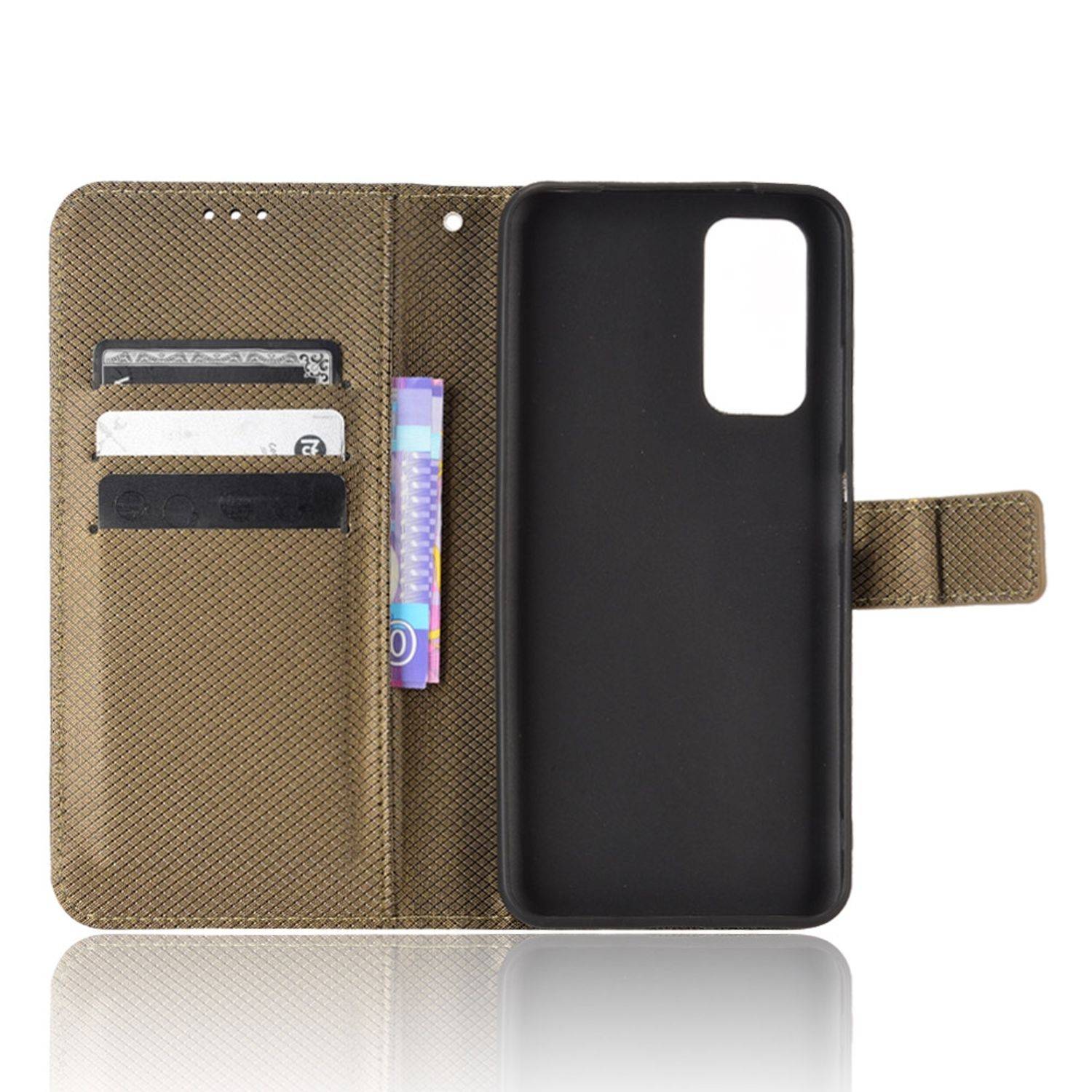 Hülle kompatibel mit Xiaomi Redmi Note 11 / Note 11S Global Kunstleder Handyhülle - Handy Case Braun