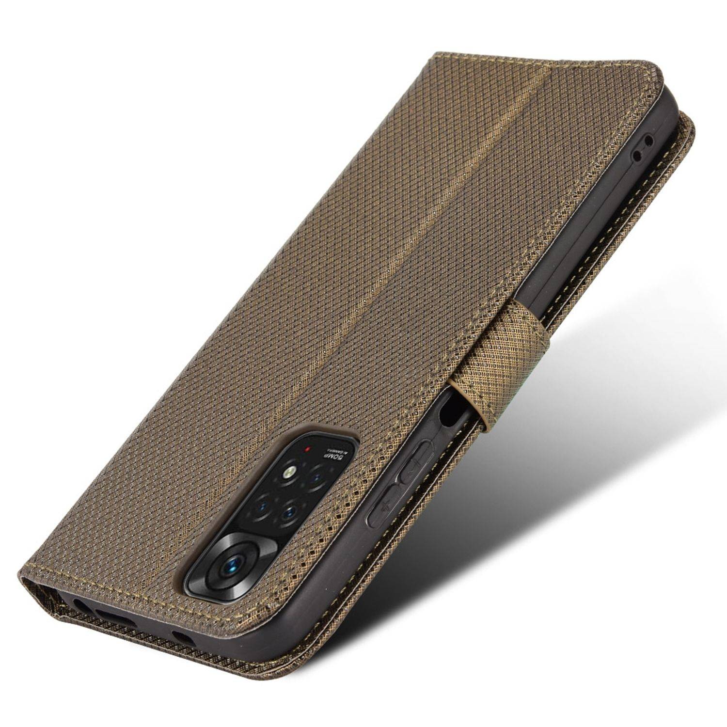 Hülle kompatibel mit Xiaomi Redmi Note 11 / Note 11S Global Kunstleder Handyhülle - Handy Case Braun