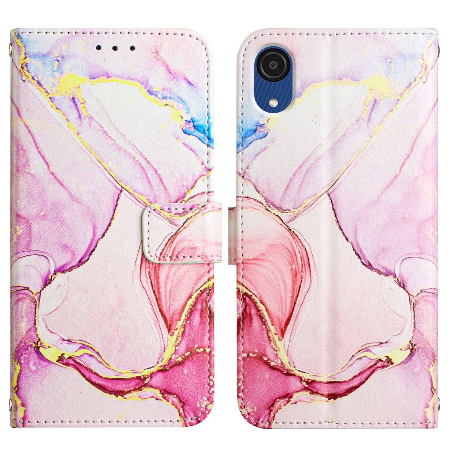 Hülle kompatibel mit Samsung Galaxy A03 Core Kunstleder Handyhülle - Handy Case Motiv 4