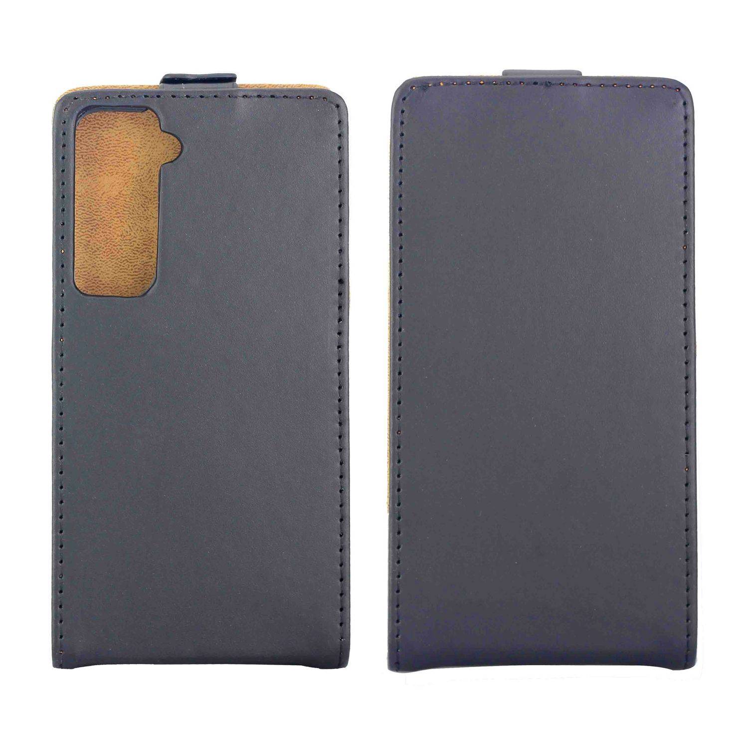 Hülle kompatibel mit Samsung Galaxy S22 5G Kunstleder Handyhülle - Handy Case Schwarz