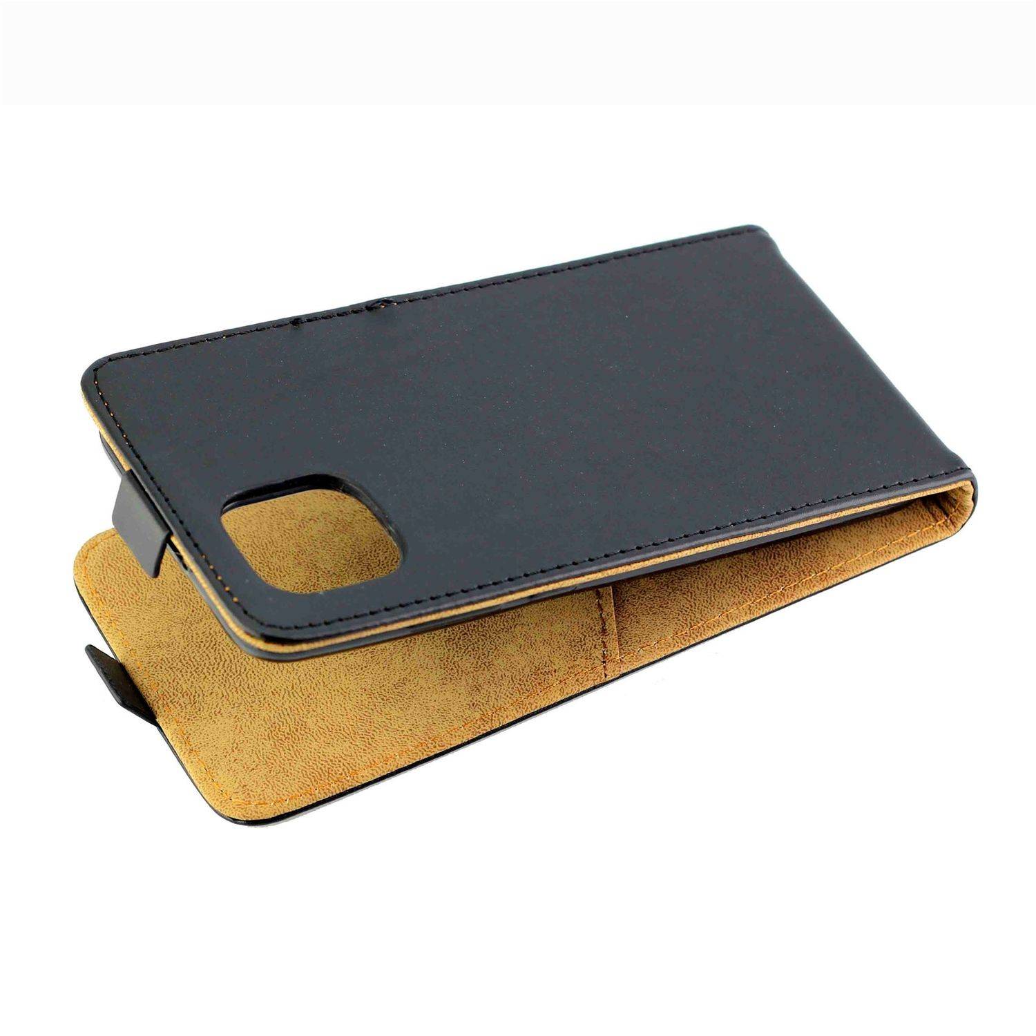 Hülle kompatibel mit Samsung Galaxy A03 Kunstleder Handyhülle - Handy Case Schwarz