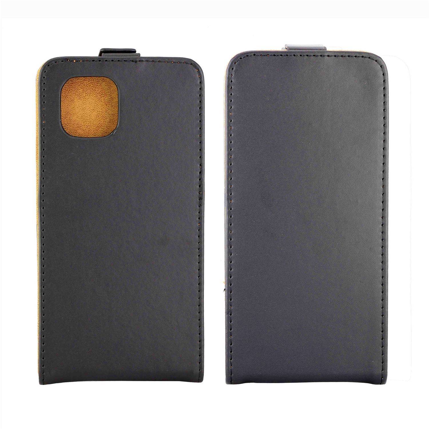 Hülle kompatibel mit Samsung Galaxy A03 Kunstleder Handyhülle - Handy Case Schwarz