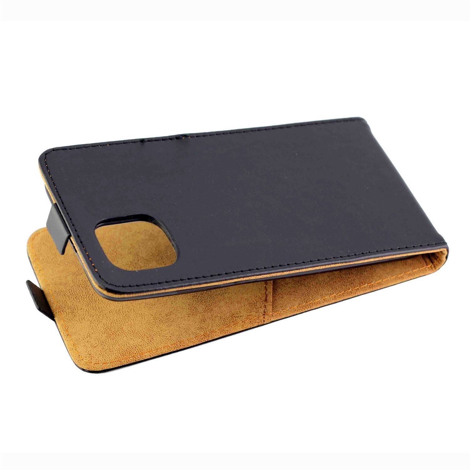 Hülle kompatibel mit Samsung Galaxy A03 Core Kunstleder Handyhülle - Handy Case Schwarz